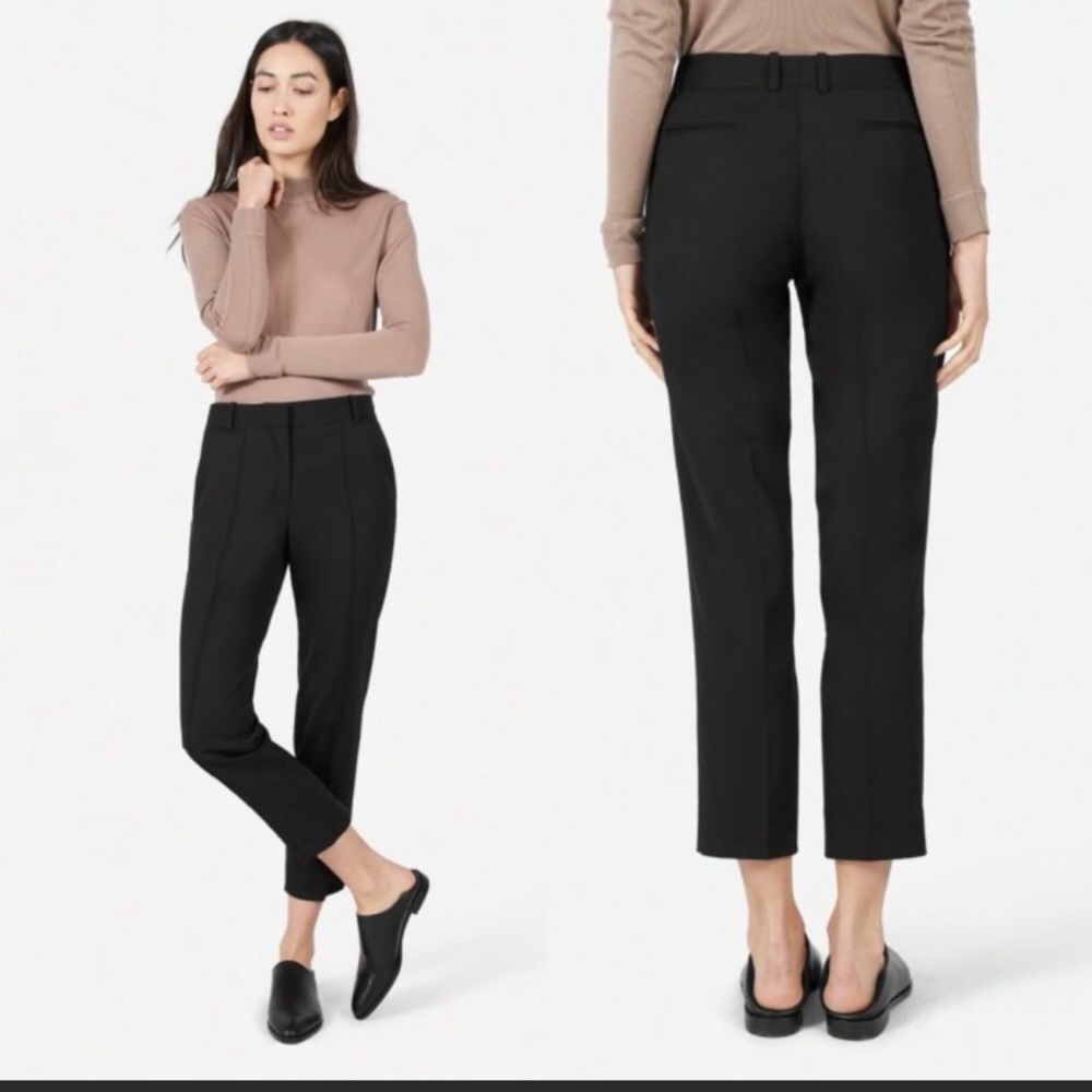 Everlane Italian GoWeave Black Wool Pants